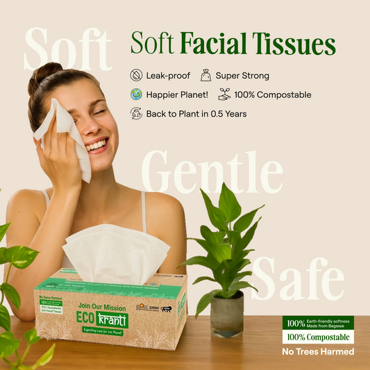 EcoKranti Bagasse Facial Tissue