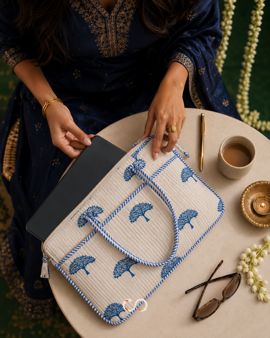 Sutra - Jaipuri Fabric Laptop Bag