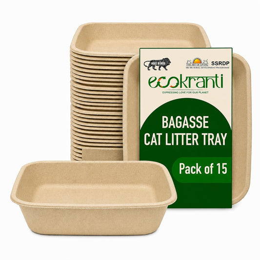 EcoKranti Bagasse Cat Litter Tray