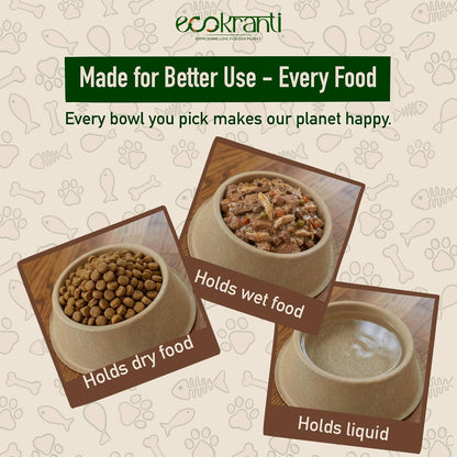 EcoKranti Bagasse Pet Food Bowls