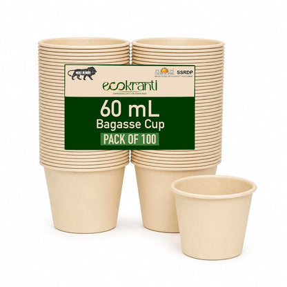 EcoKranti Bagasse Disposable Cups