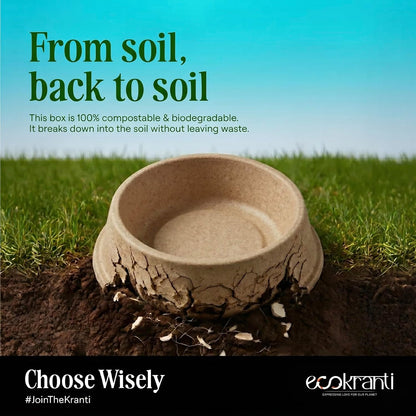 EcoKranti Bagasse Pet Food Bowls