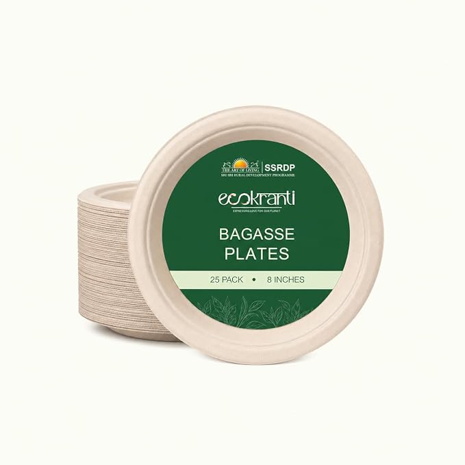 EcoKranti Bagasse Disposable Plates