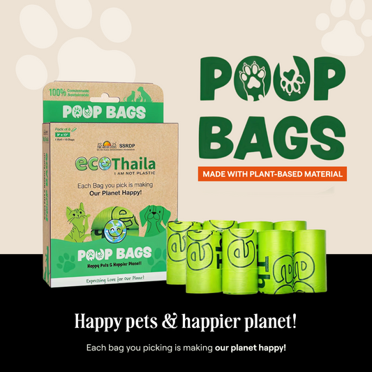 EcoKranti Compostable Poop Bags - Pack of 8