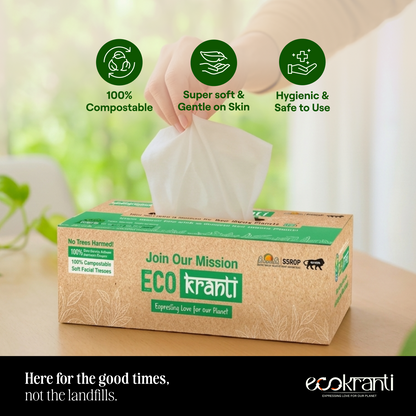 EcoKranti Bagasse Facial Tissue