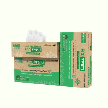 EcoKranti Bagasse Facial Tissue