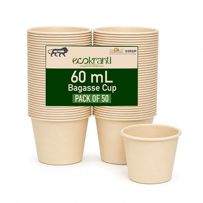 EcoKranti Bagasse Disposable Cups